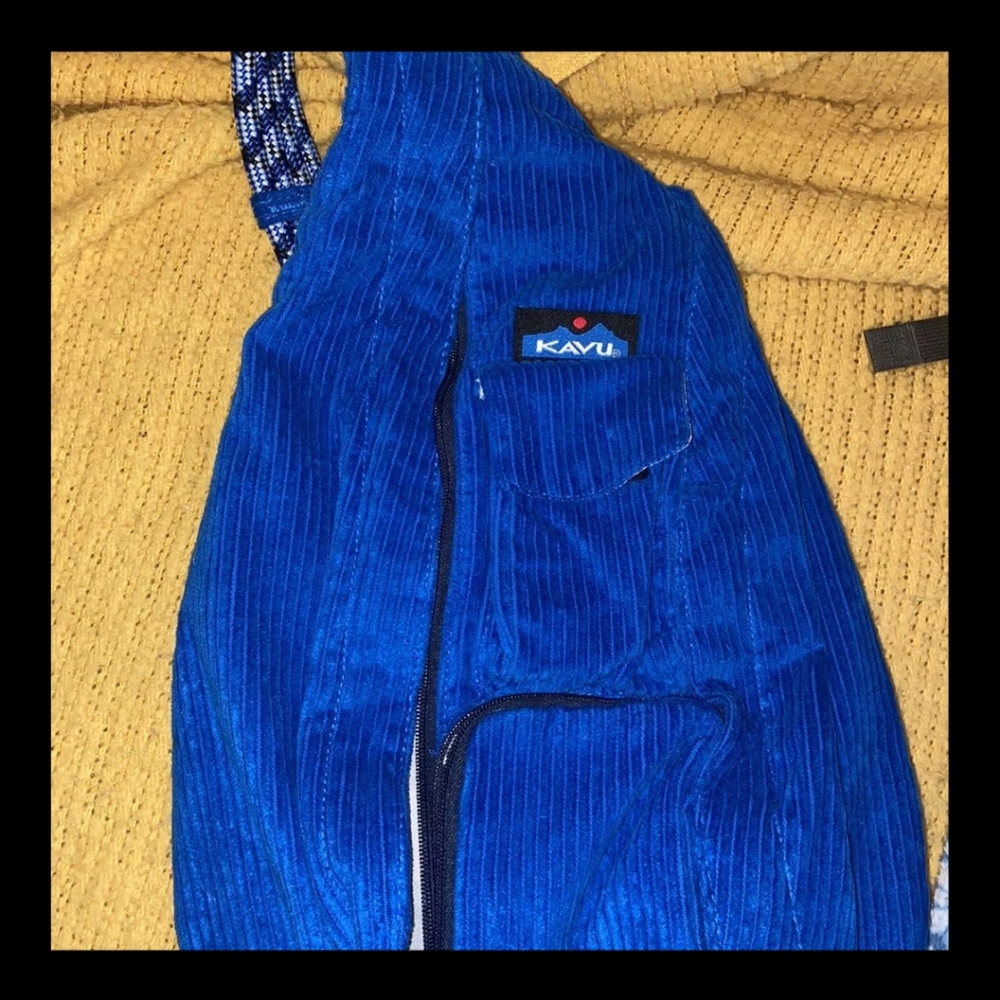 KAVU Original Rope Bag Sling Pack - Blue Corduroy